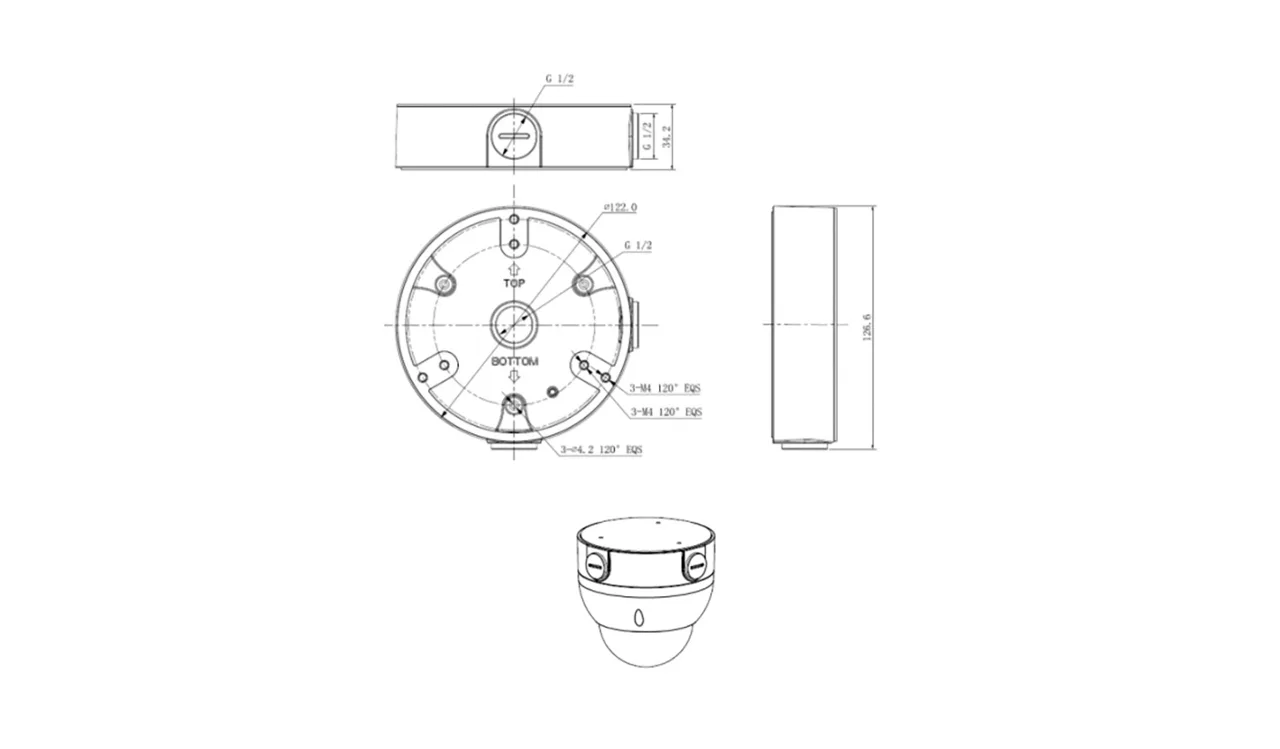 RVI RVI-1BMB-4 WHITE Кронштейн RVI RVI-1BMB-4 WHITE Кронштейн