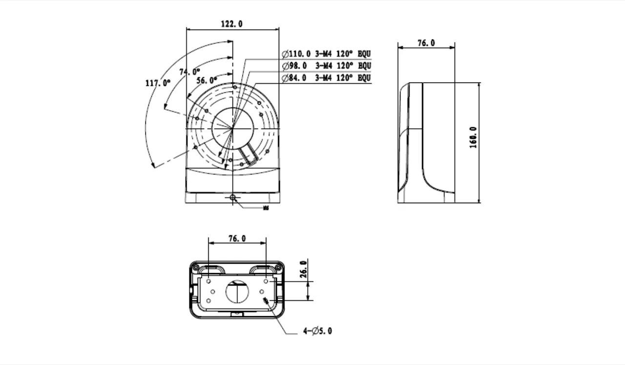 RVI RVI-1BWM-3 WHITE Кронштейн RVI RVI-1BWM-3 WHITE Кронштейн